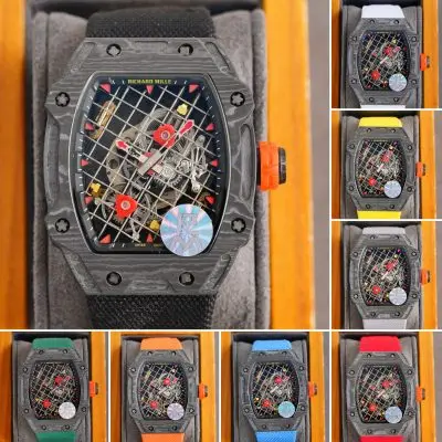 Richard Mille Carbon Fiber Automatic Machine Watch 40MM — Richard Mille