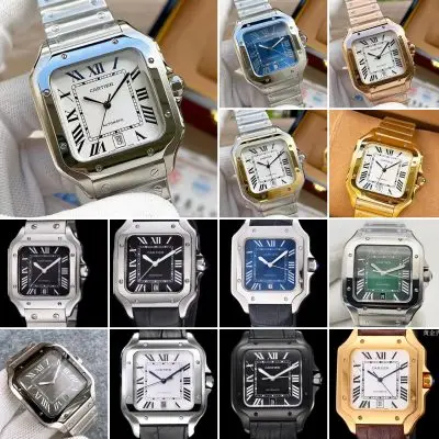 Cartier Santos 904l Stainless Steel Automatic Mechanical Watch 34mm 38mm — Cartier