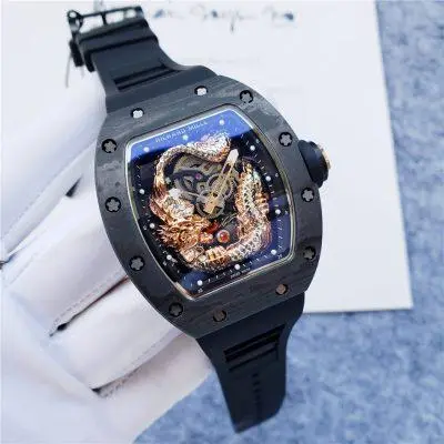 Richard Mille Carbon Fiber Automatic Machine Watch 42MM — Richard Mille