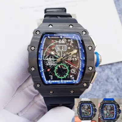 Richard Mille Carbon Fiber Automatic Machine Watch 44MM — Richard Mille