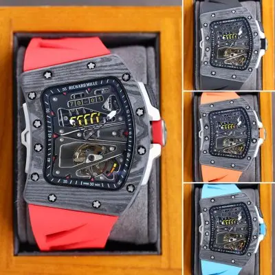 Richard Mille Carbon Fiber Automatic Machine Watch 42MM — Richard Mille