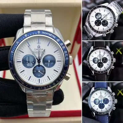 OMEGA Speedmaster 904l Stainless Steel Quartzl Watch 44MM — Omega