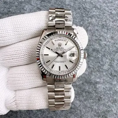 Rolex DayDate 904l Stainless Steel Automatic Mechanical Watch 40mm — Rolex