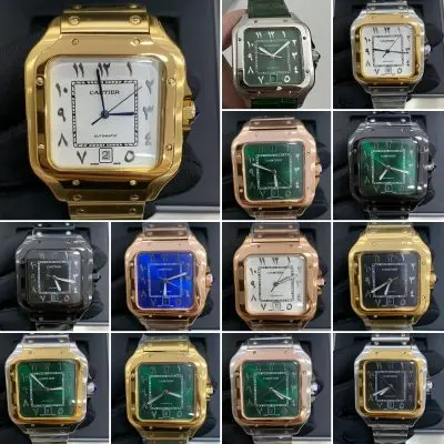 Cartier Santos 904l Stainless Steel Automatic Mechanical Watch 38mm — Cartier