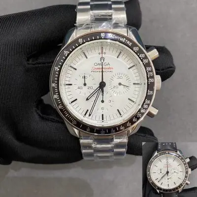 OMEGA Speedmaster 904l Stainless Steel Quartzl Watch 44MM — Omega